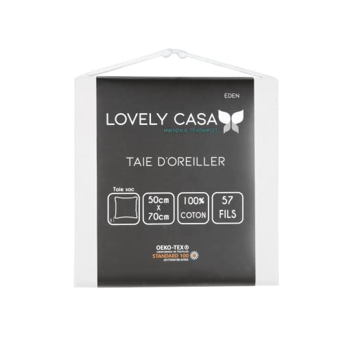 STOF Taie d'oreiller 50x70 cm Oeko-Tex 100% Coton Doux et Confortable Maison Unisex Mixte