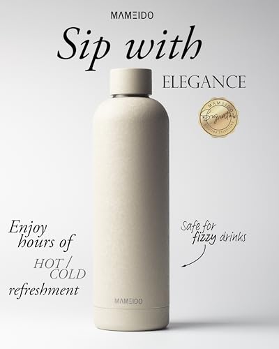 Gourde MAMEIDO isotherme 750 ml, inoxydable, sans BPA, chaud-froid, idéale pour sportifs et voyageurs, durée de conserva