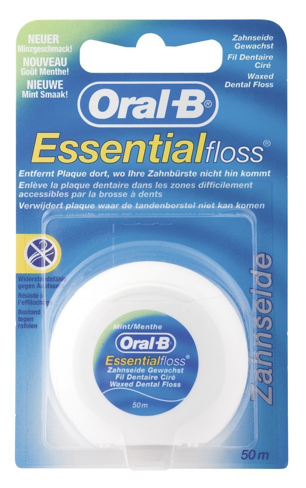 Oral-B 75040800 - Fil Dentaire Essential Mentholé - Accessoire Dental - Pour Familles - Parfaite Pour Le Nettoyage Inter