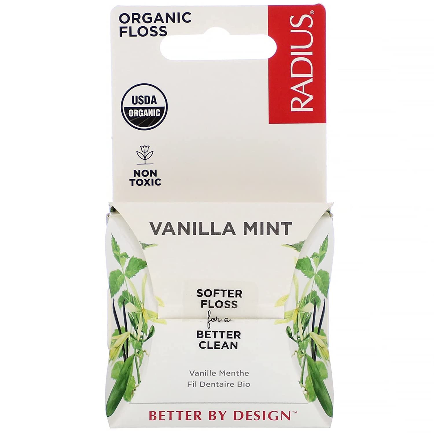 Radius, Fil dentaire bio vanille menthe pour enfants en scolarité
