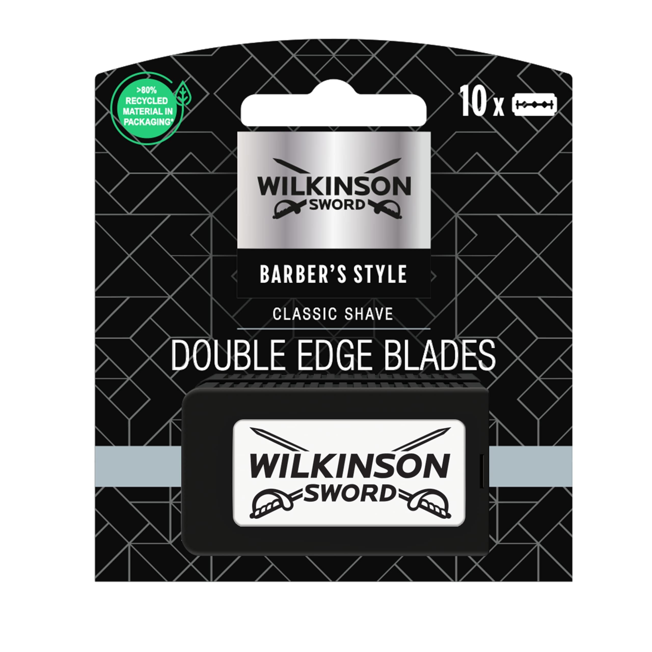 Wilkinson Sword Lames Double-Tranchant 10 Pièces Rasoir de Sûreté pour Hommes - Cohérence Élevée et Coups de Rasoir Sile